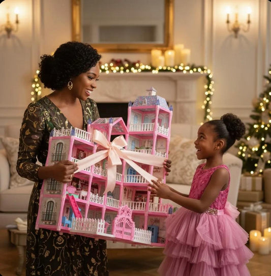 🏰 Maison de Poupées Luxe XXL – Villa Princesse Multi-Étage