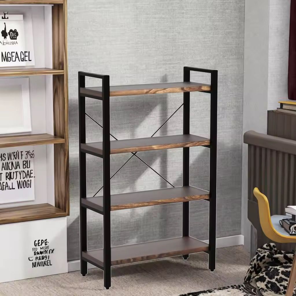 🛒 Fiche Produit – Étagère Industrielle 4 Niveaux en Bois et Métal