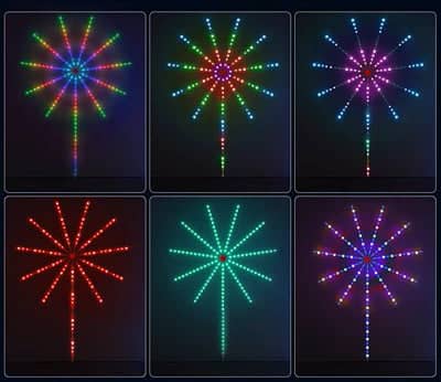 🌈 Guirlande LED Feu d’Artifice Intelligente – Décoration Murale Lumineuse RGB